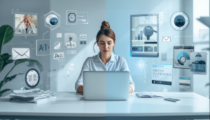 Book cover of "The 60-Minute AI Upgrade for Administrative Assistants", a practical guide with 50 AI prompts and workflows to help admin professionals work smarter and advance their careers in the AI era.